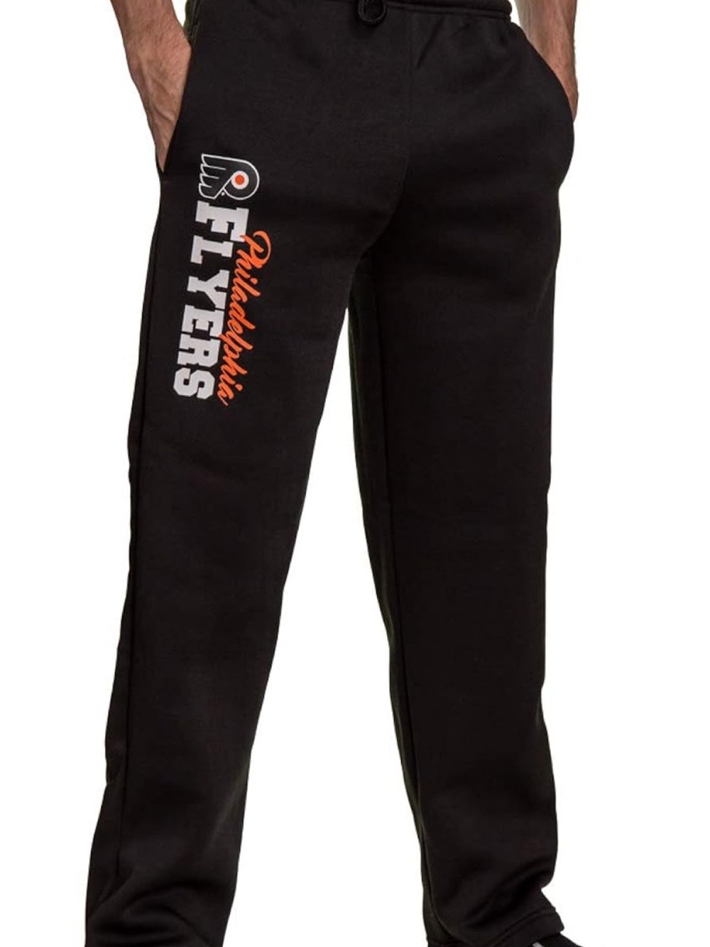 NHL Black Philadelphia Flyers Logo Joggers with Orange & White Accent